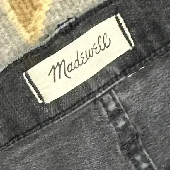Madewell Stovepipe Jeans Womens Size 27 Gray Raw Hem Stretchy - Picture 6 of 7